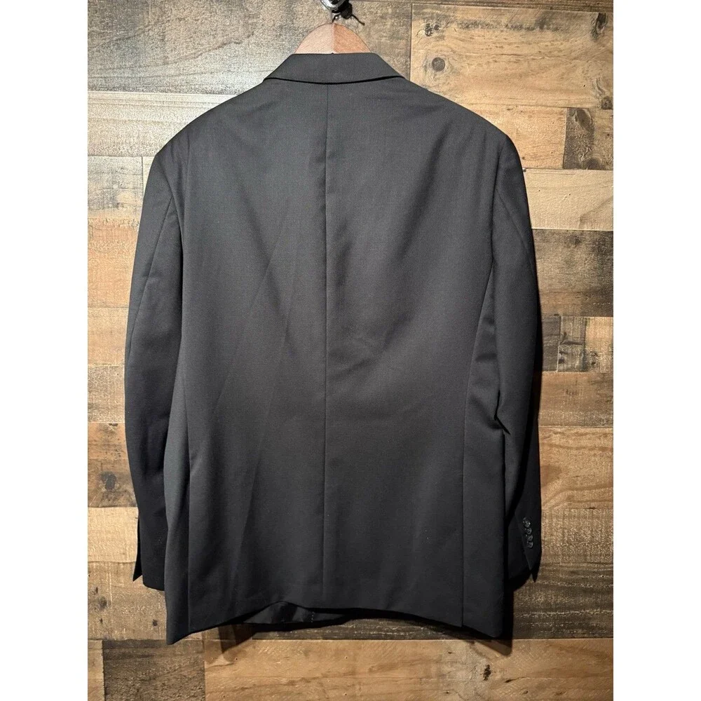 🔥 NEW Mens Tommy Hilfiger Blazer Sports Coat Wool Black 44 R Ships Fast!!!!